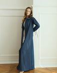 Denim Lace Abaya