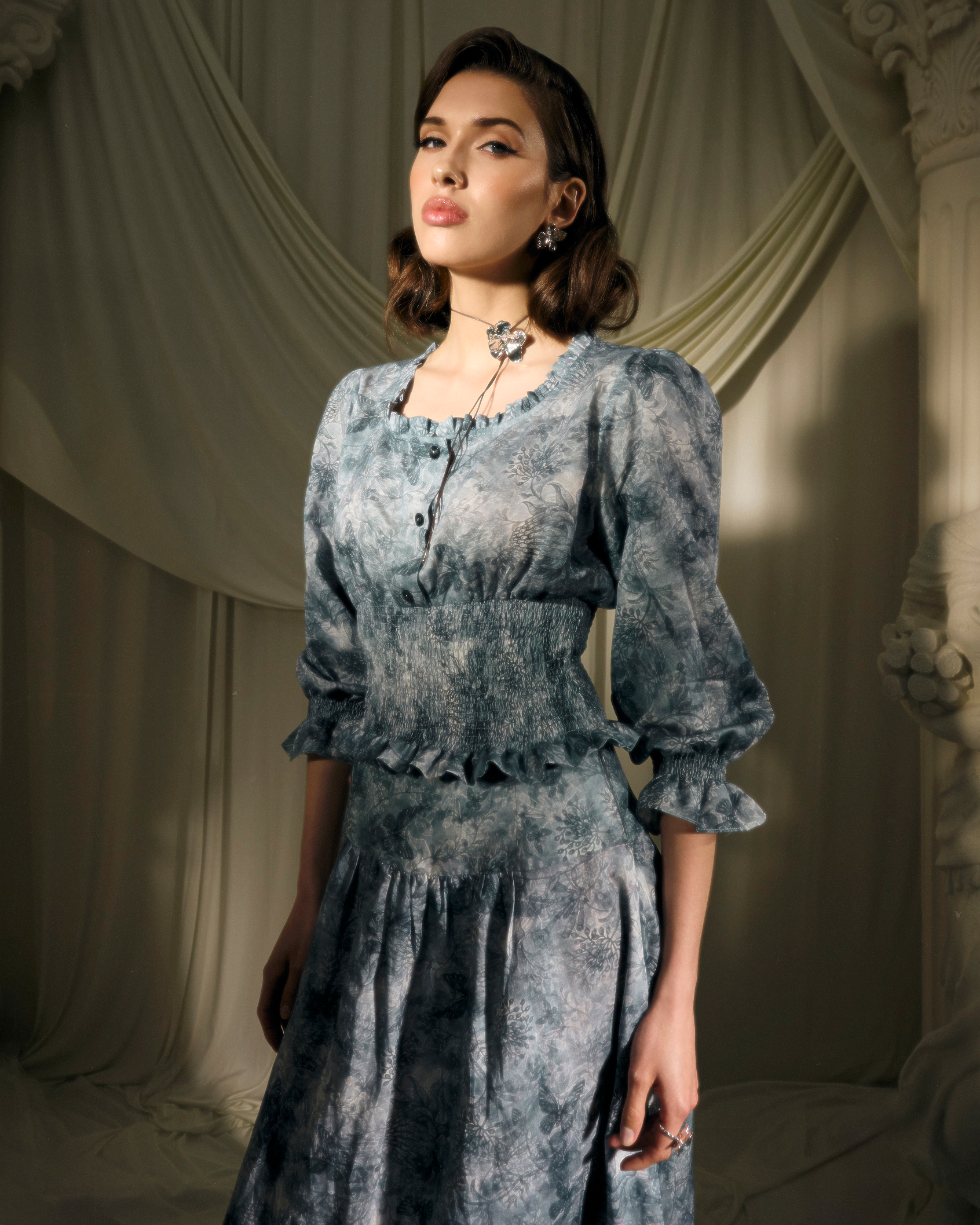 Butterfly Linen Skirt-Set